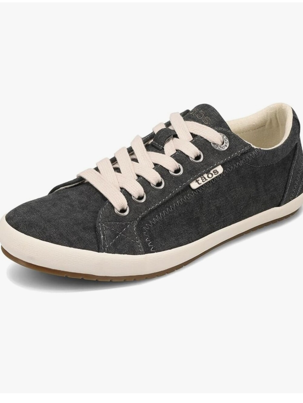 Taos Star Sneakers Charcoal Wash Gray Canvas Comfort Arch Support Size 7